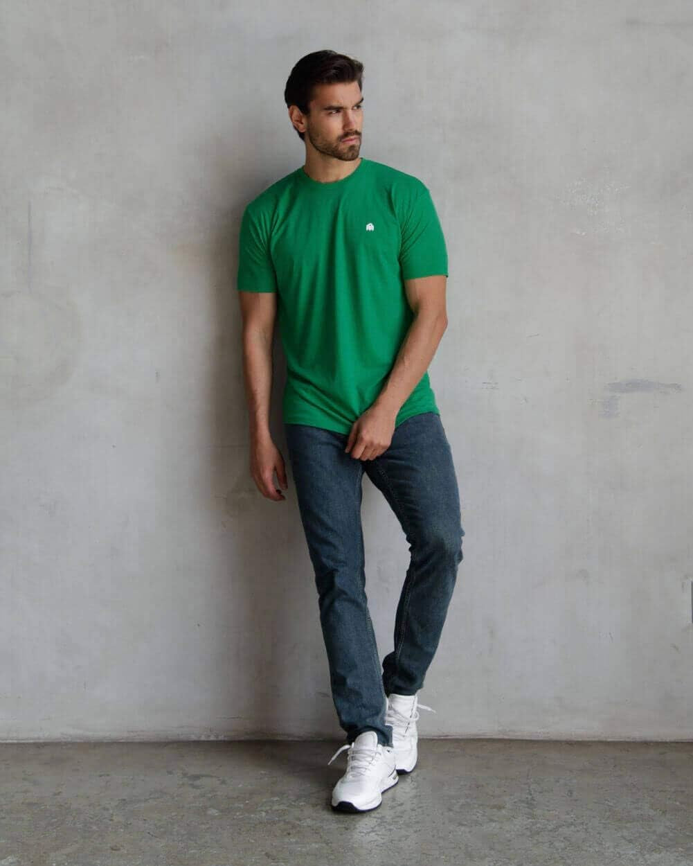 Mens T Shirt with Logo - Short Sleeve Crew Neck Soft Fitted Tees S - 4XL Fresh Classic Basic Tshirts