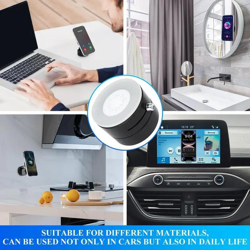 Magnetic Phone Holder Stand, Adjustable & Foldable, Strong Suction Cup, Vacuum Adsorption, Portable Multifunctional Mobile Phone Stand for Car & Multi-Scene Use Vacuum Magnetic