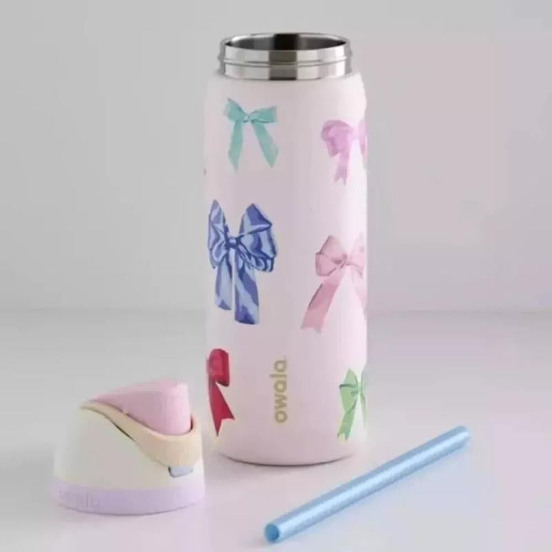 Owala Freesip 32Oz – Urban Outfitters Edition, Flower Crown, Tea Time Pink Hydration Bottle, Pillow Fight Cherry, Candy Coated