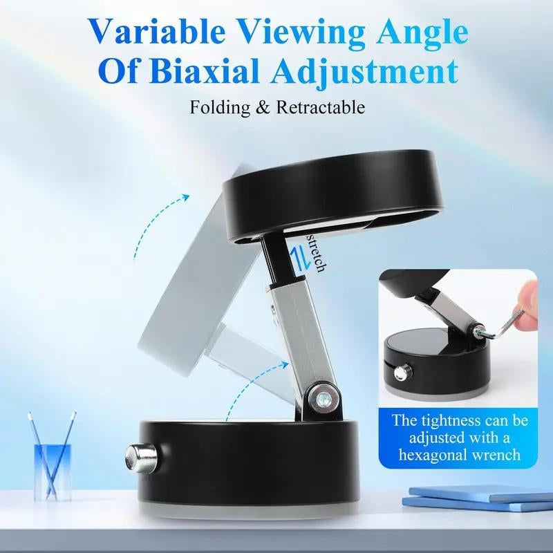 Magnetic Phone Holder Stand, Adjustable & Foldable, Strong Suction Cup, Vacuum Adsorption, Portable Multifunctional Mobile Phone Stand for Car & Multi-Scene Use Vacuum Magnetic