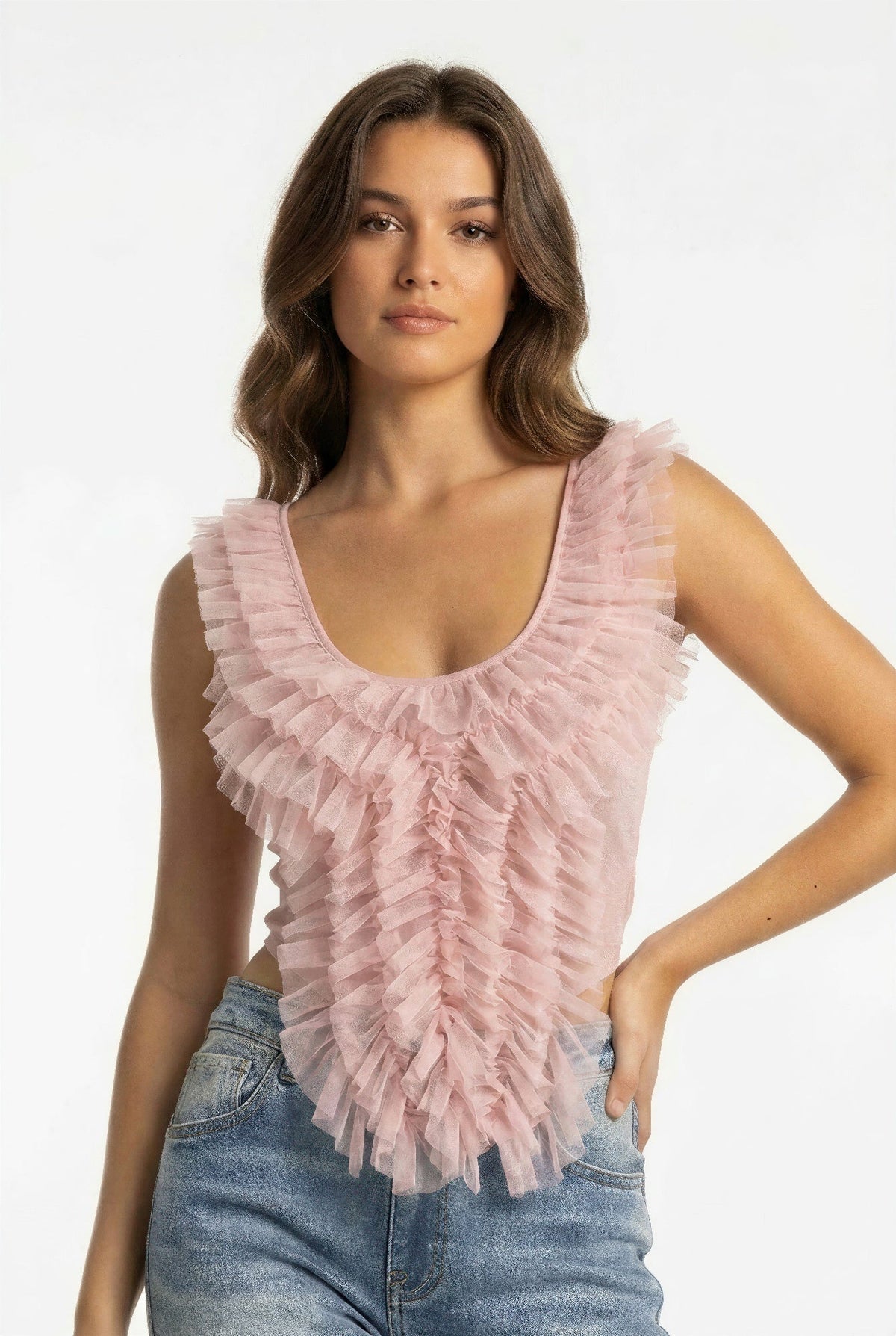 Fairytale Ruffle Cascade Tank
