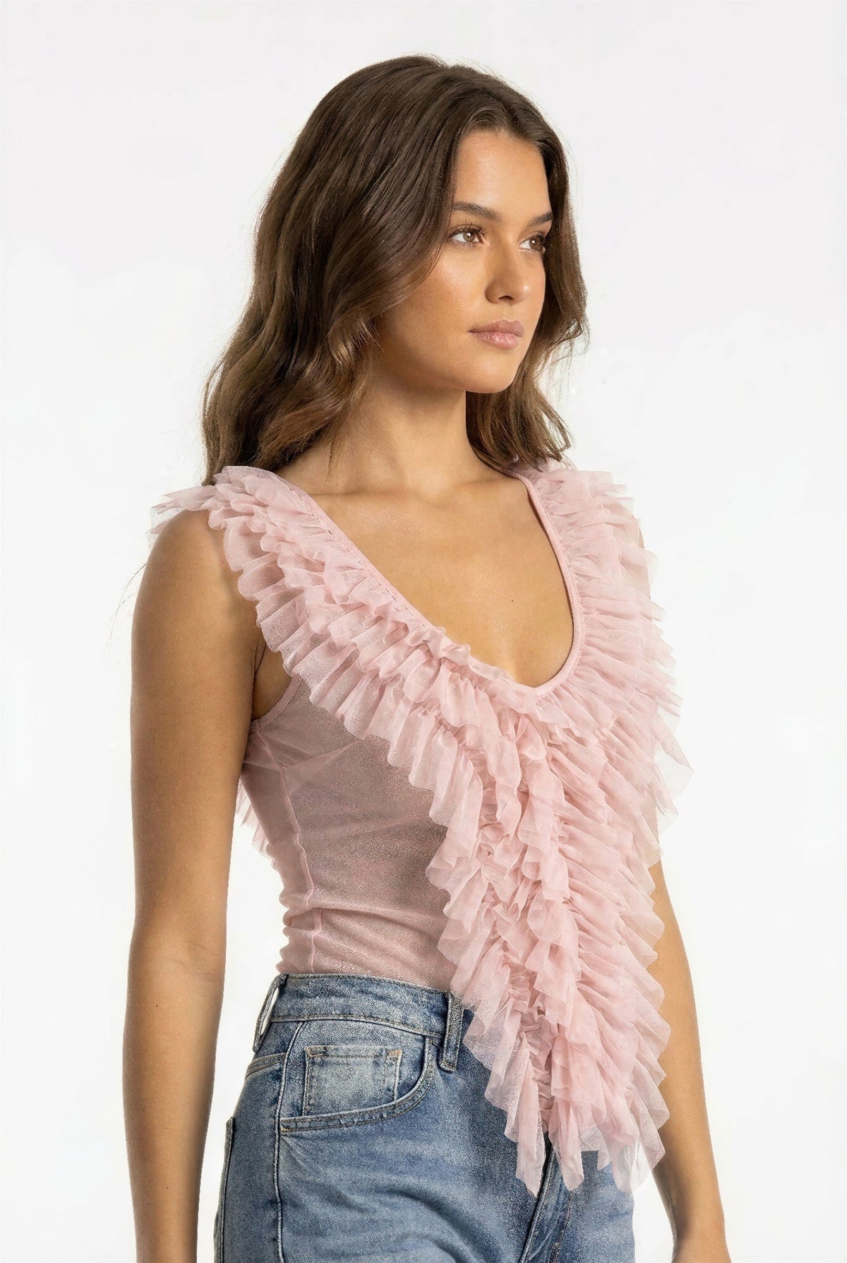 Fairytale Ruffle Cascade Tank