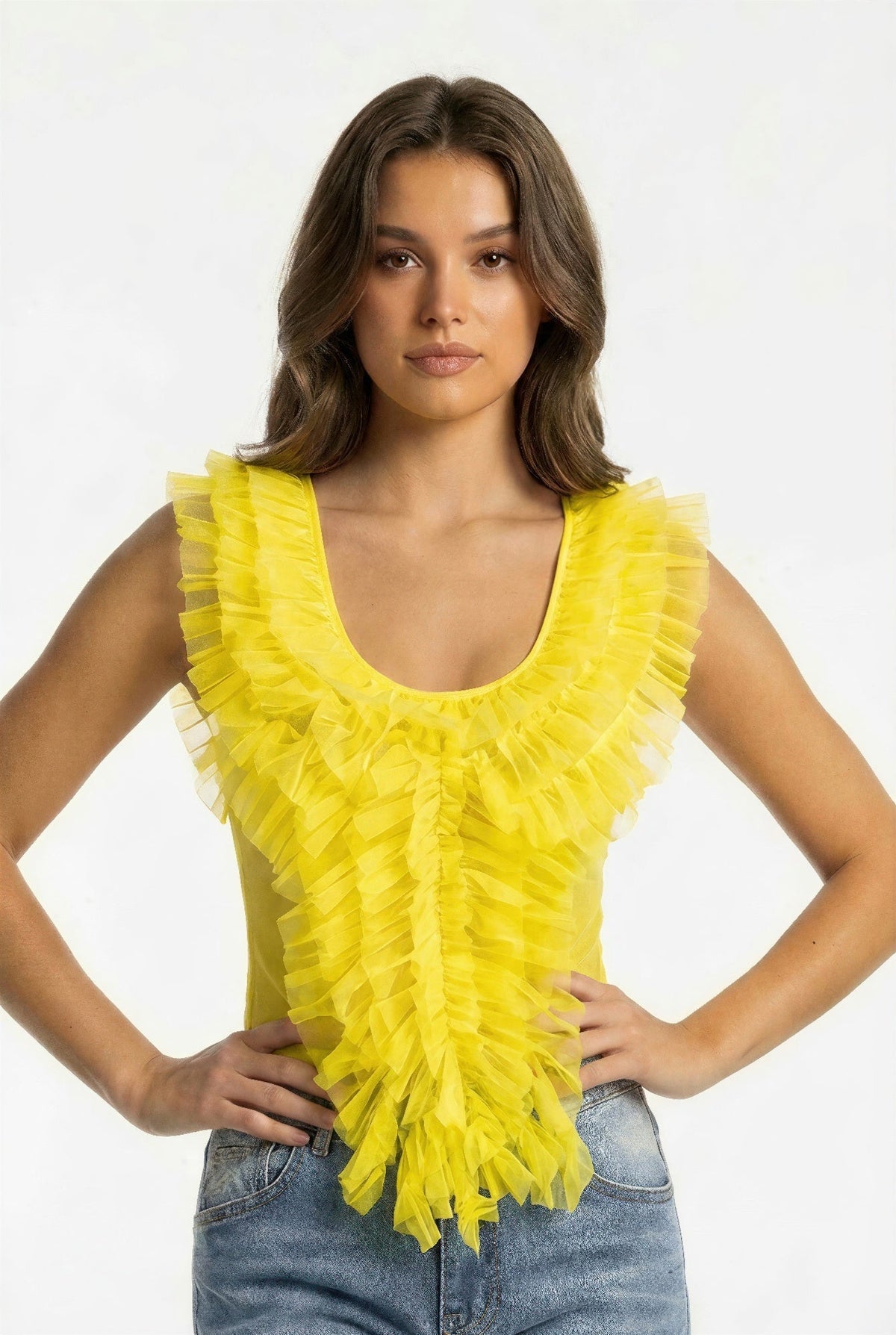 Fairytale Ruffle Cascade Tank