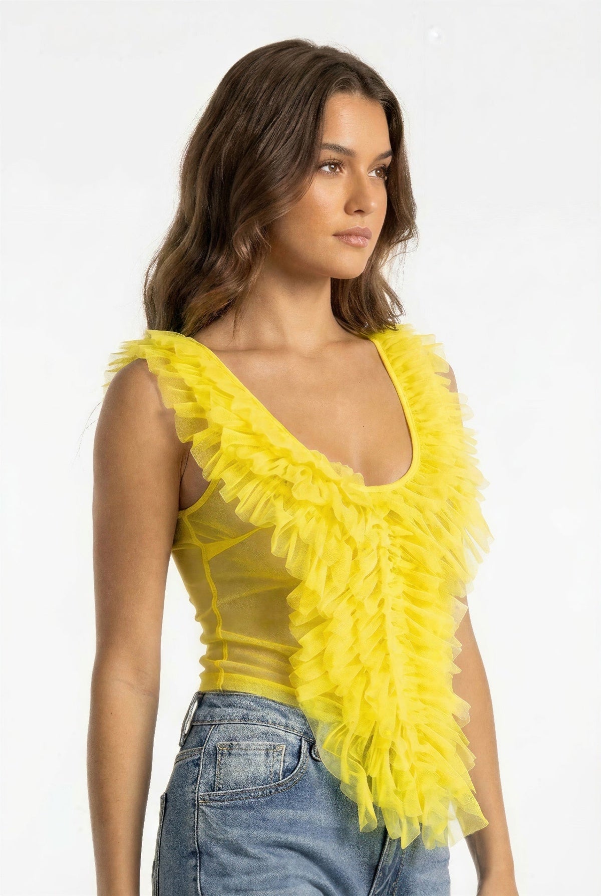 Fairytale Ruffle Cascade Tank