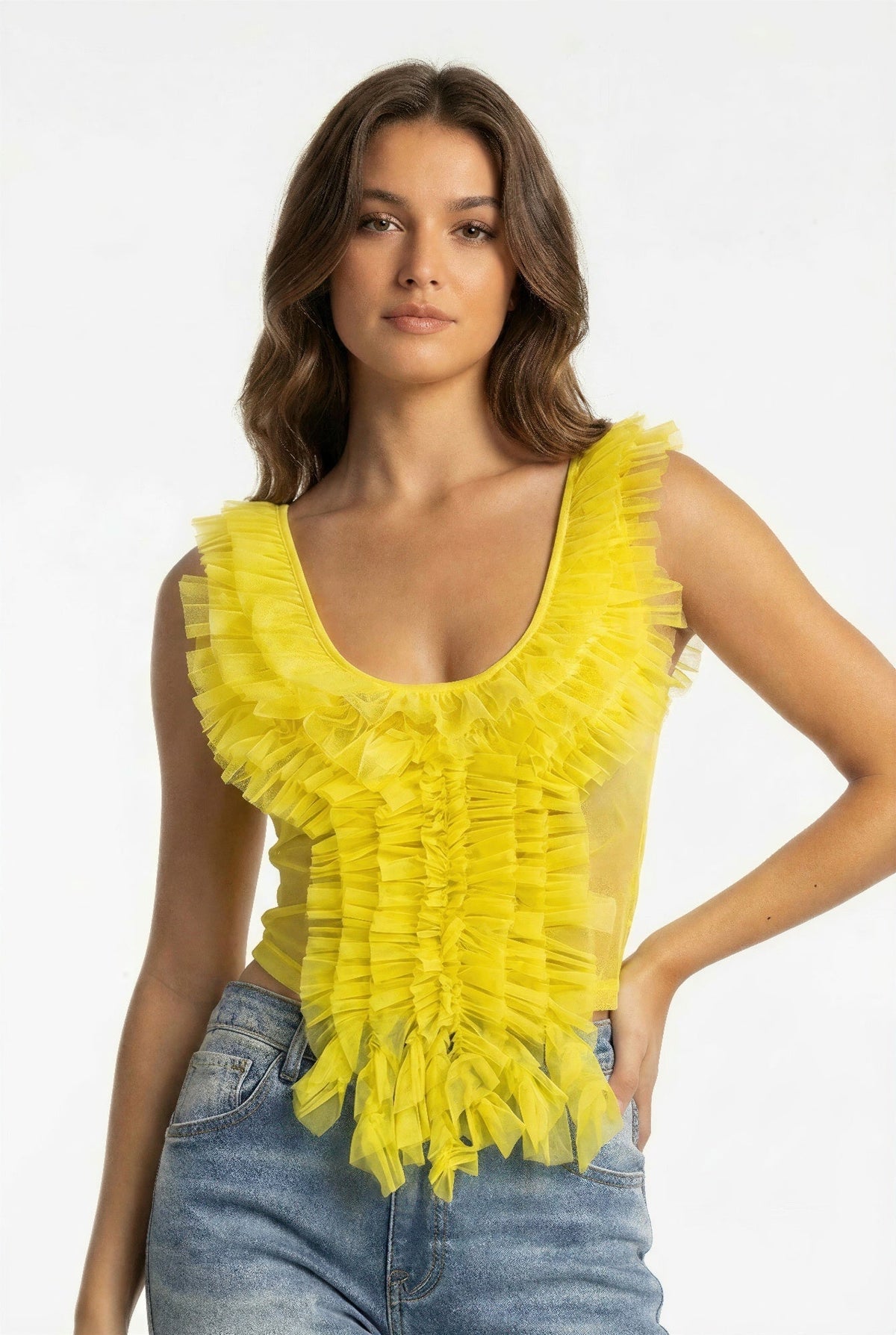 Fairytale Ruffle Cascade Tank