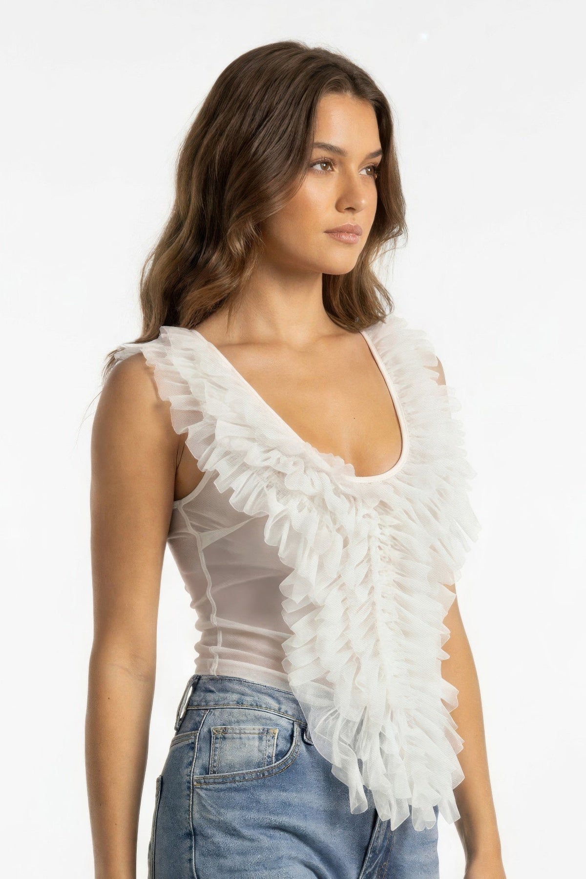 Fairytale Ruffle Cascade Tank